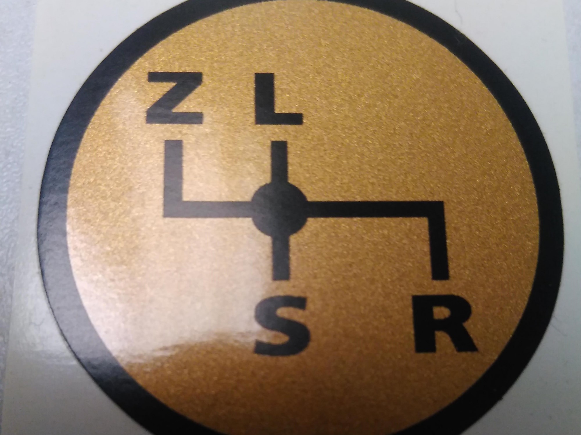 Schakelschema Z-L-S-R goud rond