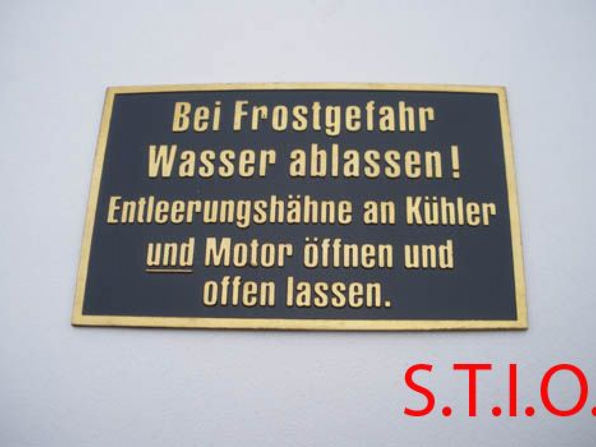 Frostgefahr typeplaat