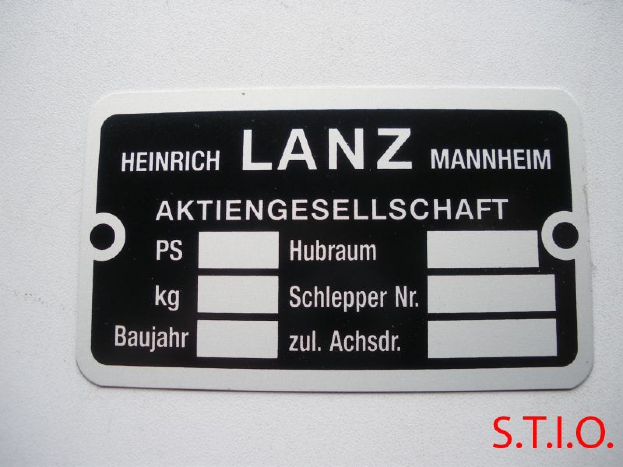 Typeplaat LANZ 98x58mm