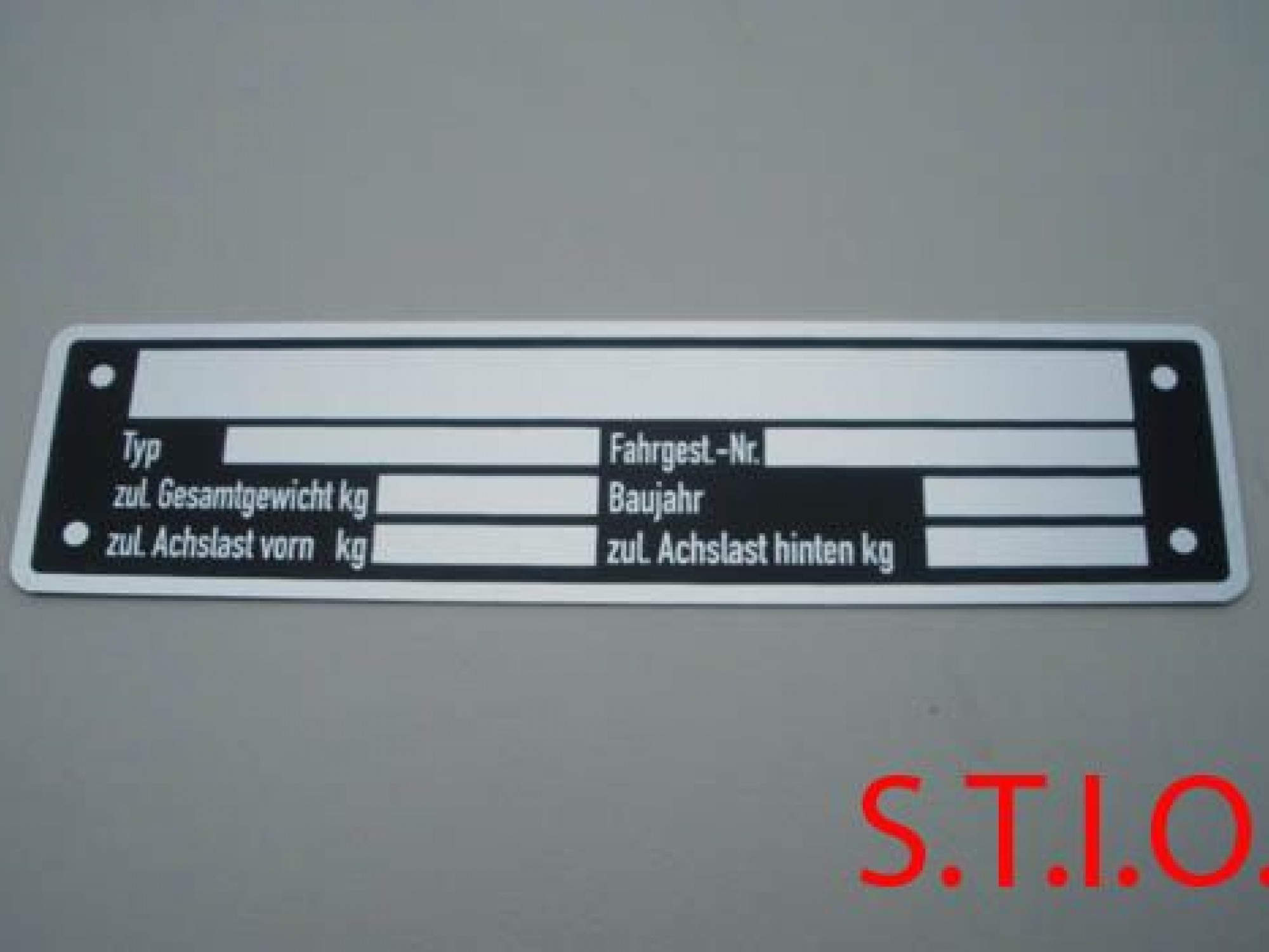 Typeplaat 146x38mm