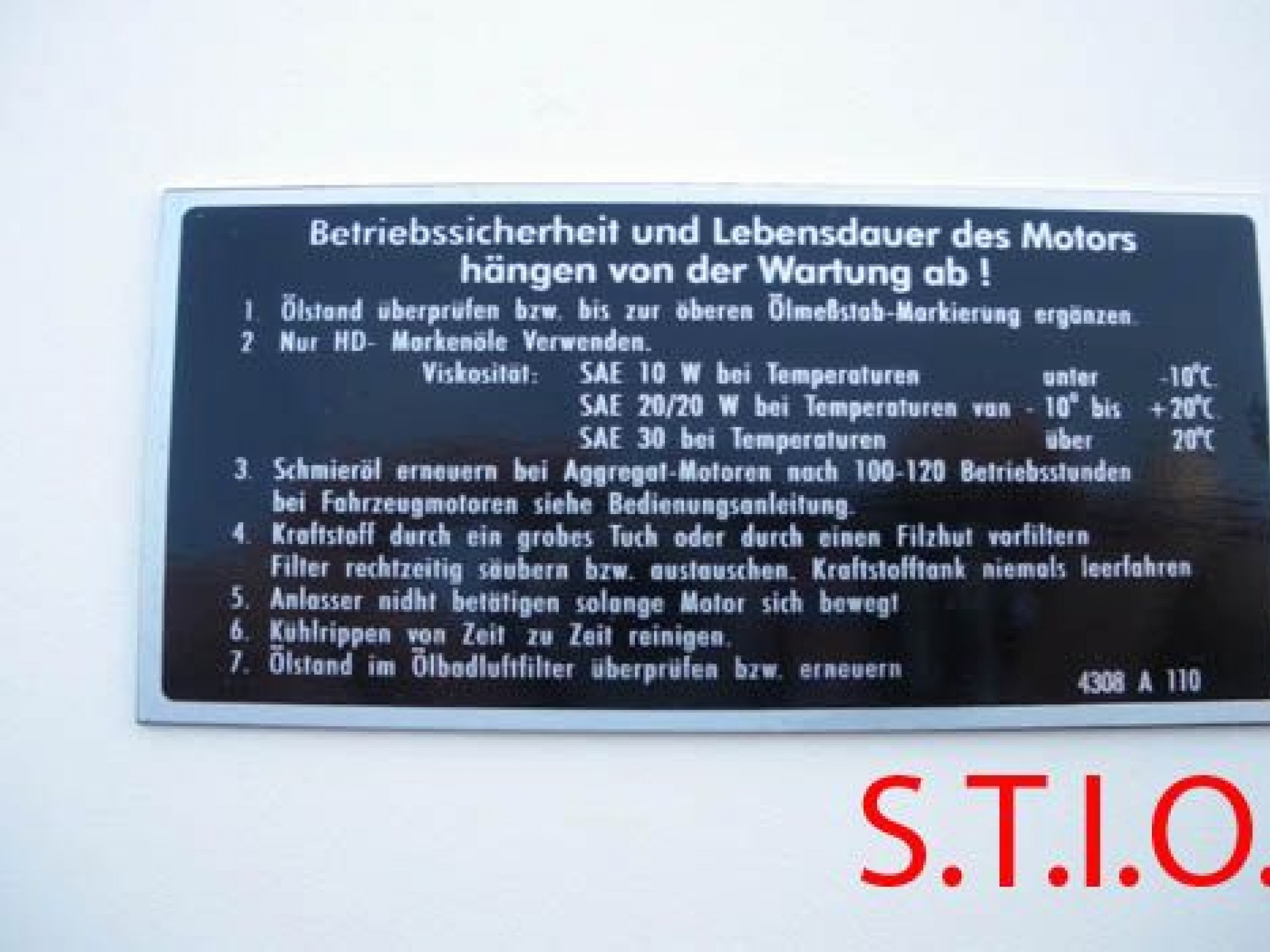 Typenschild info