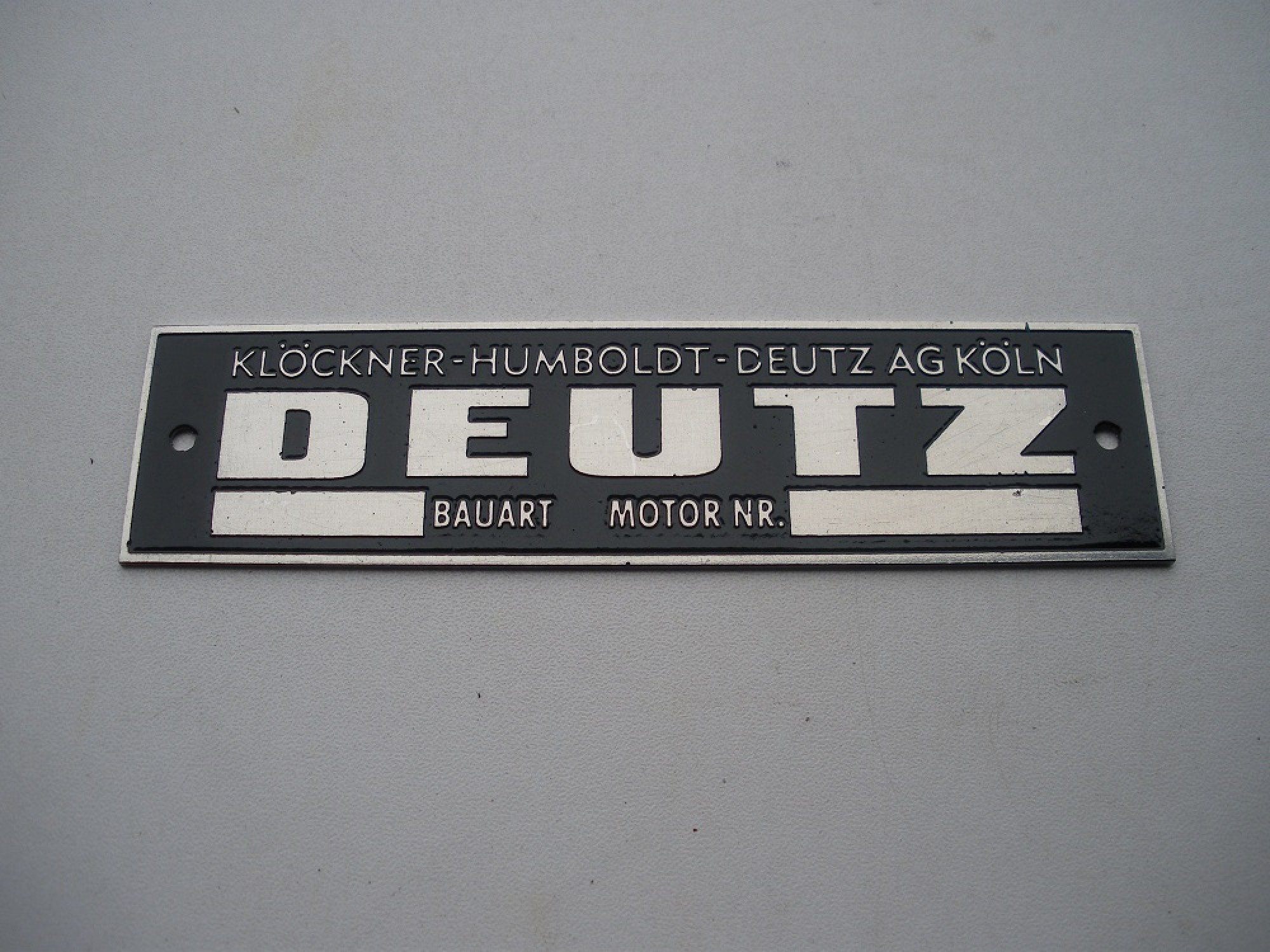 Deutz 135 x35mm typeplaat