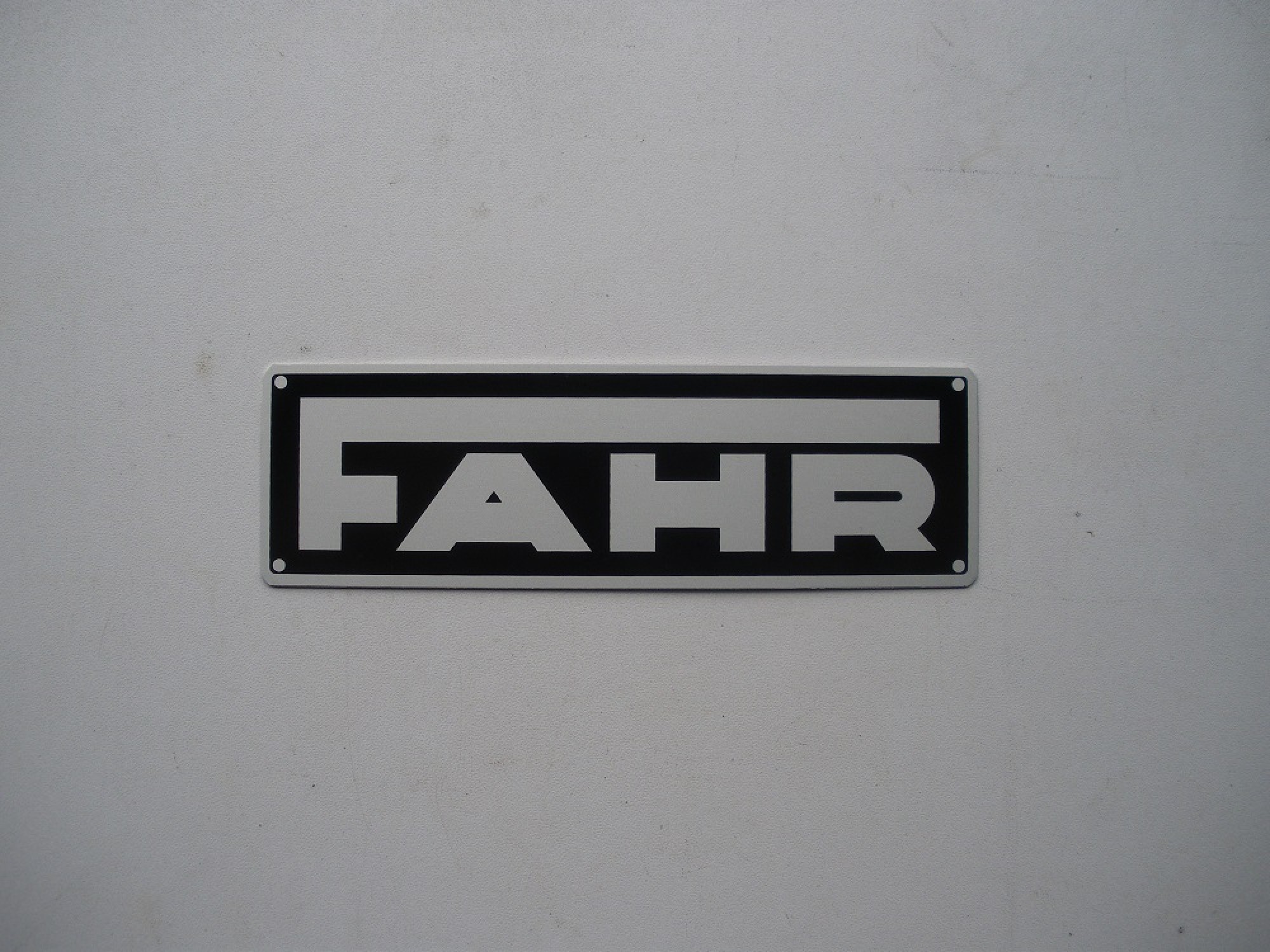 Fahr 130x42mm typeplaat